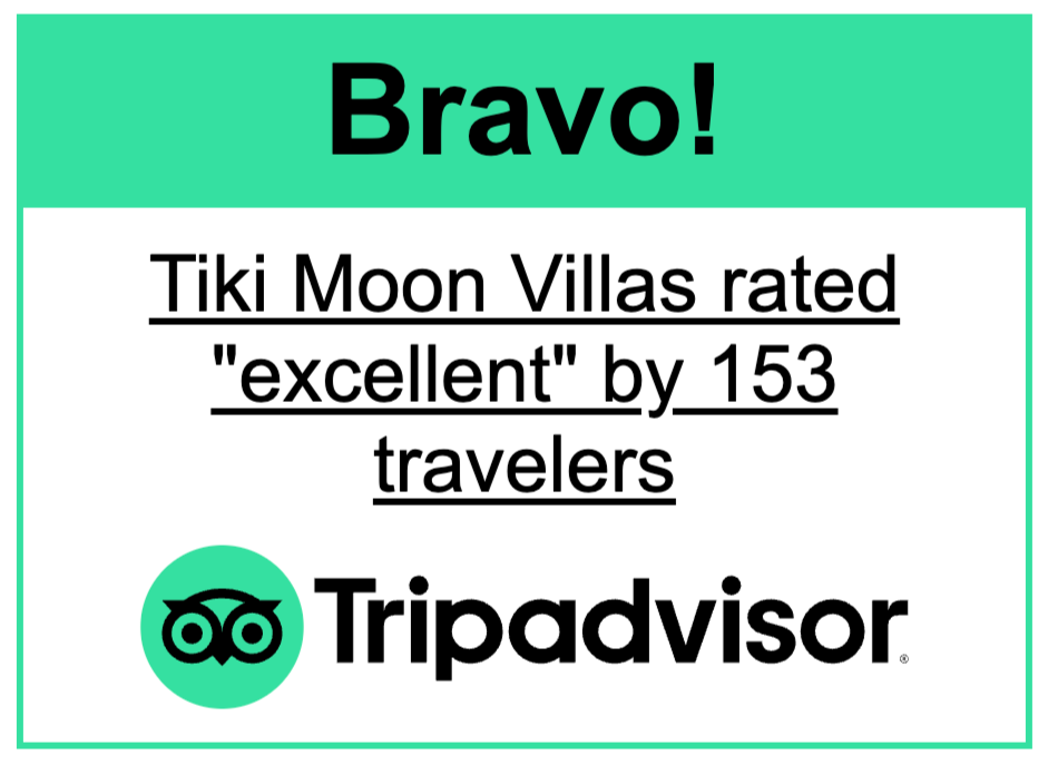 Trip Advisor award of excellence for Tiki Moon Villas for 2023 Oahu, Hawaii